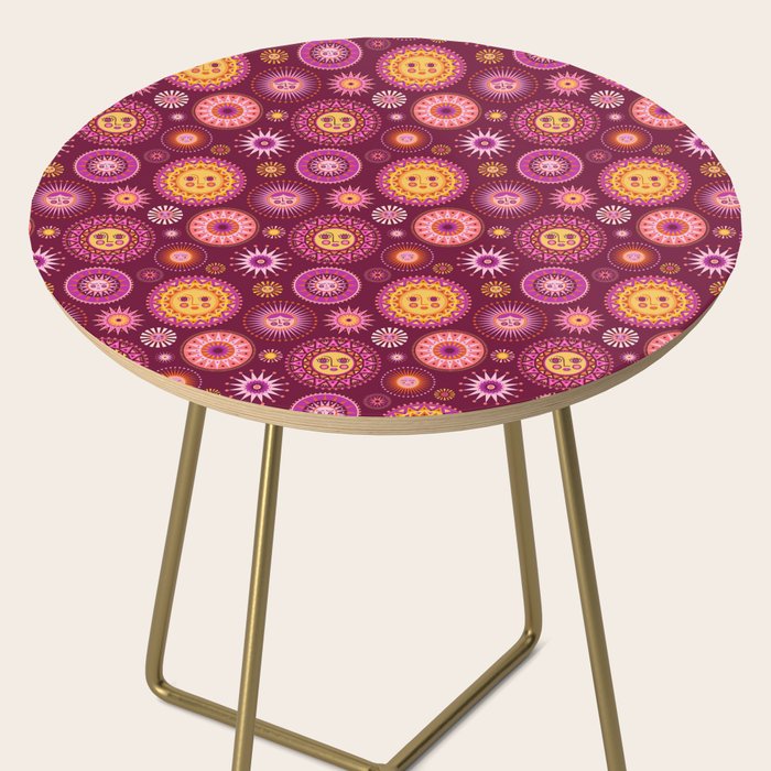 Here Comes the Sun - Pink and Magenta Side Table Gallery Image 2