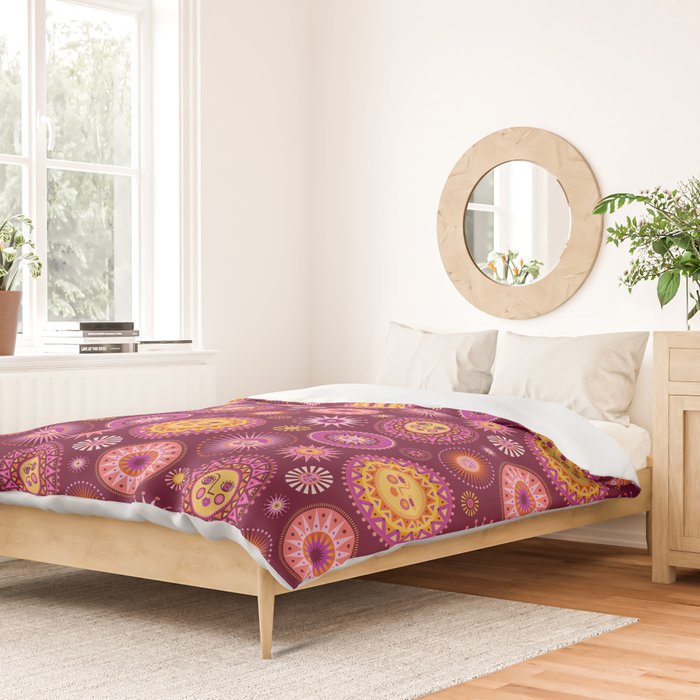 Here Comes the Sun - Pink and Magenta Duvet Cover Gallery Image 2