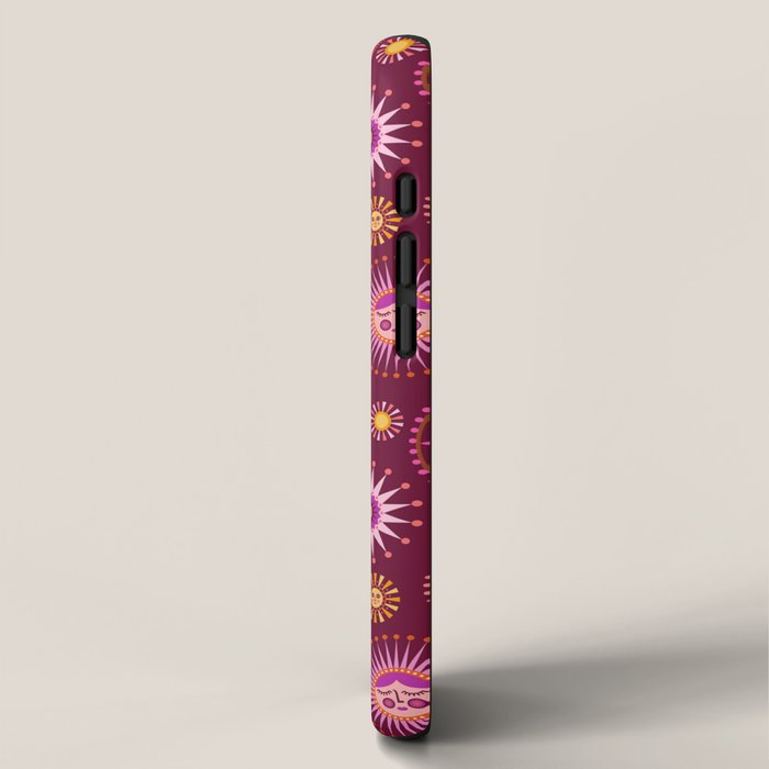 Here Comes the Sun - Pink and Magenta iPhone Case Gallery Image 2