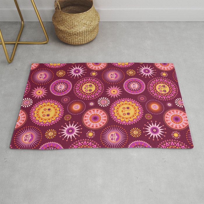 Here Comes the Sun - Pink and Magenta Rug Gallery Image 1