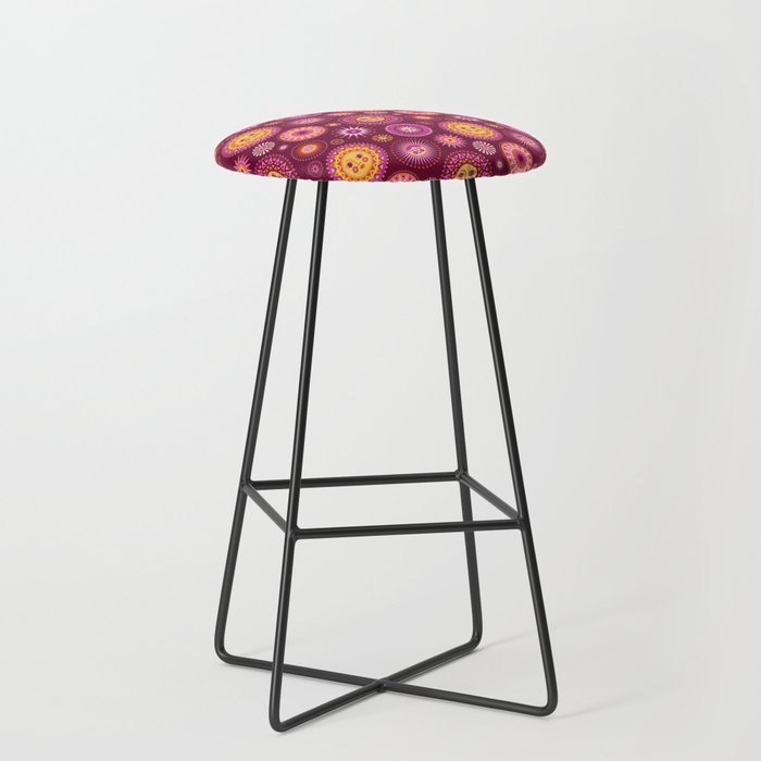 Here Comes the Sun - Pink and Magenta Stool Gallery Image 1