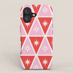 Retro Christmas Triangles | Red & Pink iPhone Case Gallery Image 1