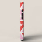 Retro Christmas Triangles | Red & Pink iPhone Case Gallery Image 2