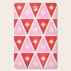 Retro Christmas Triangles | Red & Pink Cutting Board Gallery Image 1