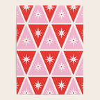 Retro Christmas Triangles | Red & Pink Poster Gallery Image 4