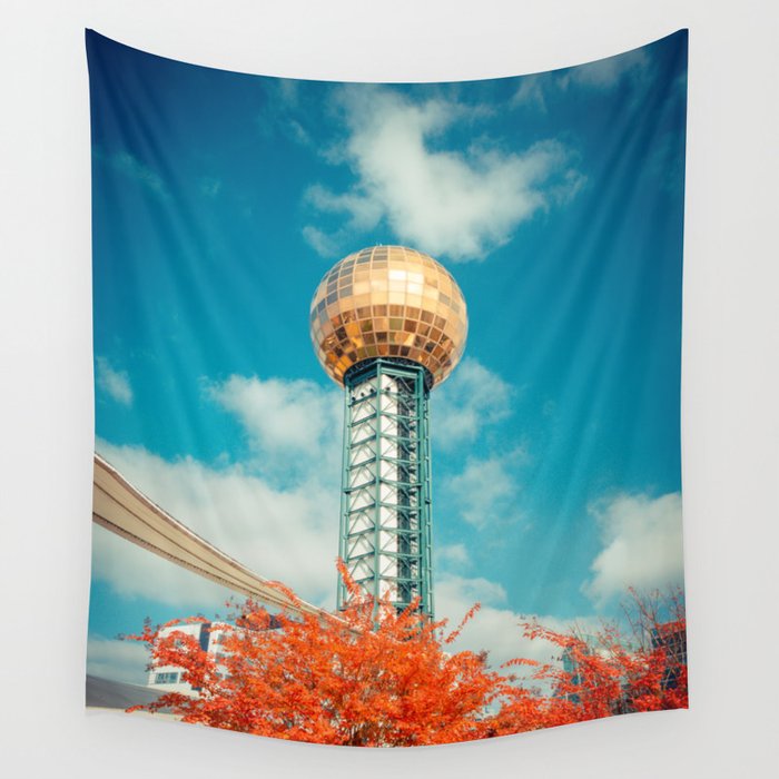 Sunsphere Knoxville Tennessee Worlds Fair Landmark Wall Tapestry Gallery Image 4