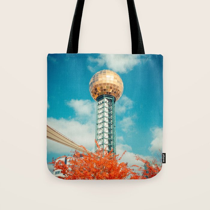 Sunsphere Knoxville Tennessee Worlds Fair Landmark Tote Bag Gallery Image 1