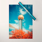Sunsphere Knoxville Tennessee Worlds Fair Landmark Wrapping Paper Gallery Image 1