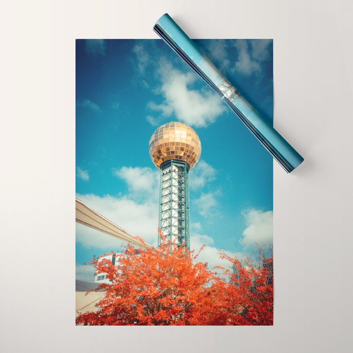 Sunsphere Knoxville Tennessee Worlds Fair Landmark Wrapping Paper Gallery Image 1