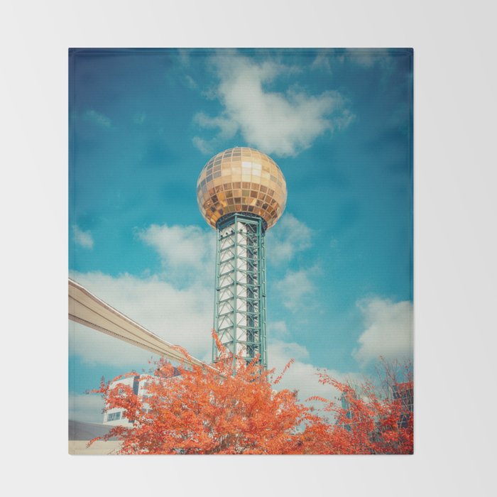 Sunsphere Knoxville Tennessee Worlds Fair Landmark Throw Blanket Gallery Image 2