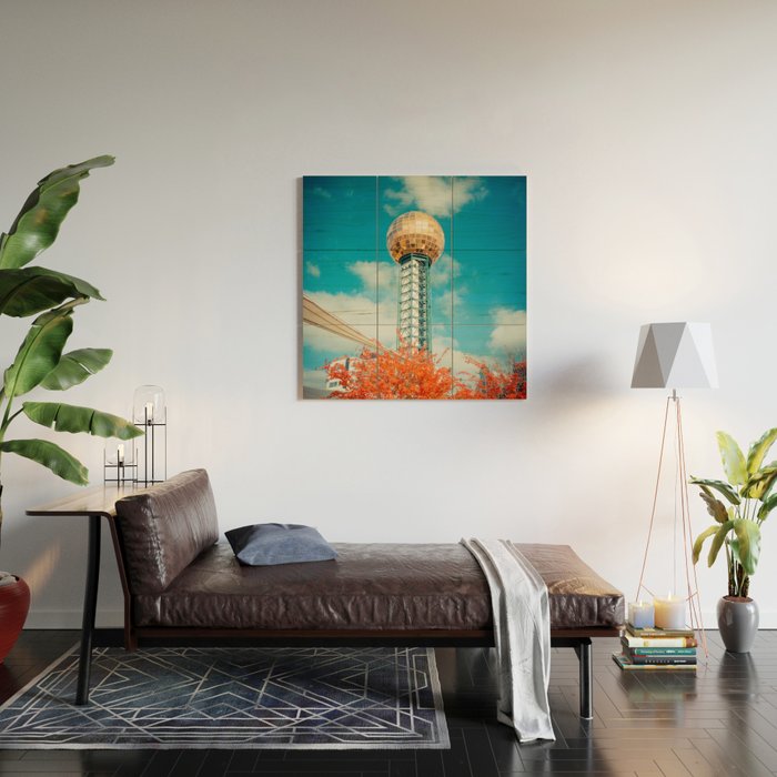 Sunsphere Knoxville Tennessee Worlds Fair Landmark Wood Wall Art Gallery Image 2
