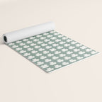 Clovers XXXIII Sage Green Botanical Pattern Yoga Mat Gallery Image 2