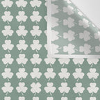 Clovers XXXIII Sage Green Botanical Pattern Wall Tapestry Gallery Image 3