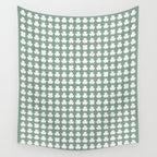 Clovers XXXIII Sage Green Botanical Pattern Wall Tapestry Gallery Image 4