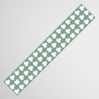 Clovers XXXIII Sage Green Botanical Pattern Table Runner Gallery Image 3