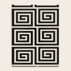 Greek Key Pattern 123 Black and Linen White Notebook Gallery Image 4