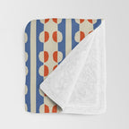 Dots and Lines - Blue and Red Throw Blanket Gallery Image 3