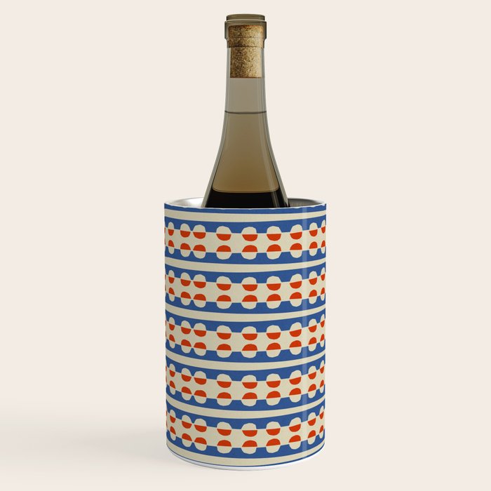 Dots and Lines - Blue and Red Wine Chiller Gallery Image 2