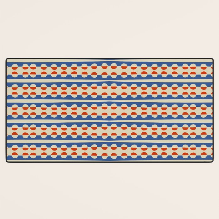 Dots and Lines - Blue and Red Desk Mat Gallery Image 3