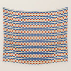 Dots and Lines - Blue and Red Wall Tapestry Gallery Image 4