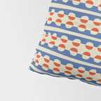 Dots and Lines - Blue and Red Pillow Sham Gallery Image 4