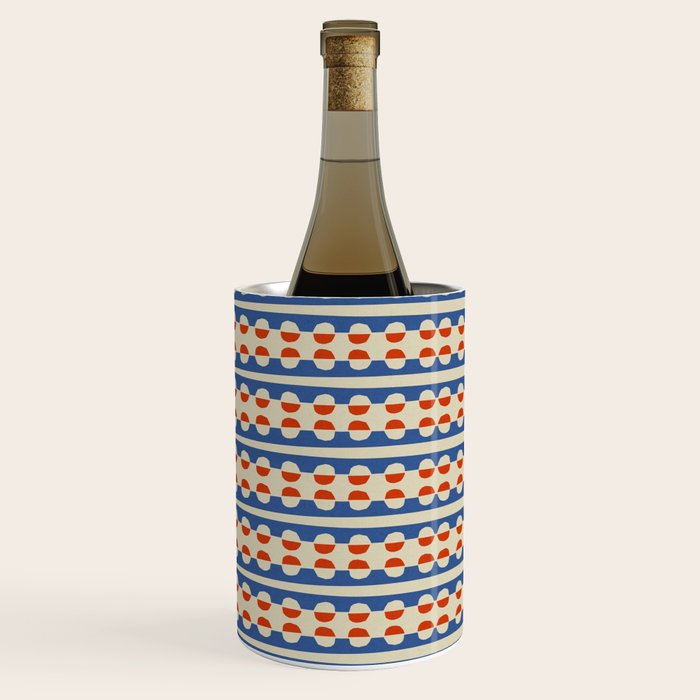 Dots and Lines - Blue and Red Wine Chiller Gallery Image 3