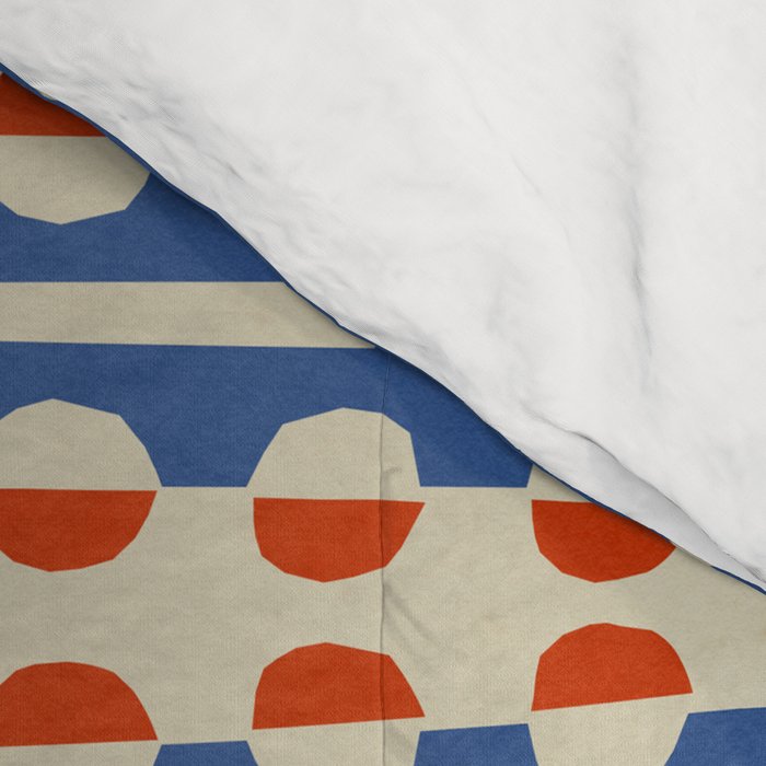 Dots and Lines - Blue and Red Comforter Gallery Image 4