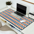 Dots and Lines - Blue and Red Desk Mat Gallery Image 2