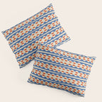 Dots and Lines - Blue and Red Pillow Sham Gallery Image 3