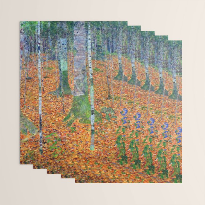 Gustav Klimt Birch Forest Wrapping Paper Gallery Image 3