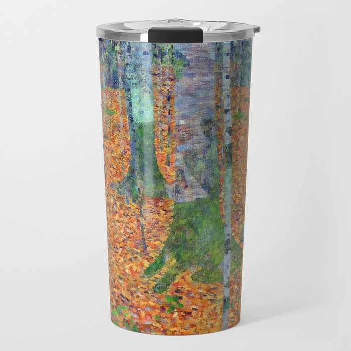 Gustav Klimt Birch Forest Travel Mug Gallery Image 1