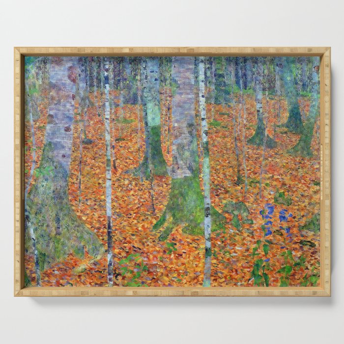 Gustav Klimt Birch Forest Serving Tray Gallery Image 1