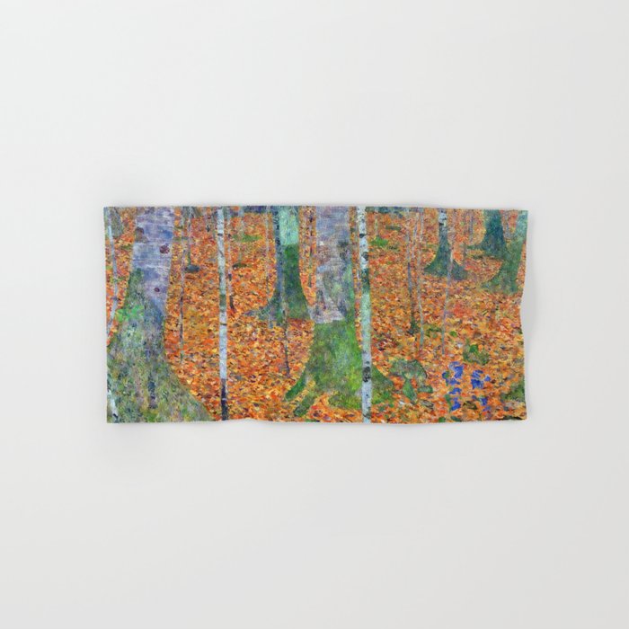 Gustav Klimt Birch Forest Bath Towel Gallery Image 1