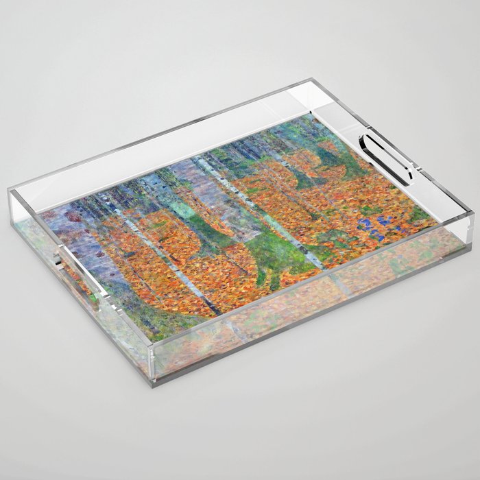 Gustav Klimt Birch Forest Acrylic Tray Gallery Image 1