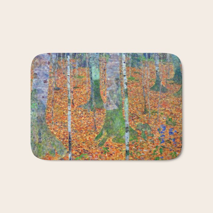 Gustav Klimt Birch Forest Bath Mat Gallery Image 1