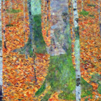 Gustav Klimt Birch Forest Coffee Mug Gallery Image 2