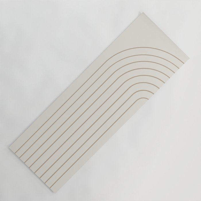 Minimal Arch XI Natural Neutral Modern Geometric Lines Yoga Mat Gallery Image 1
