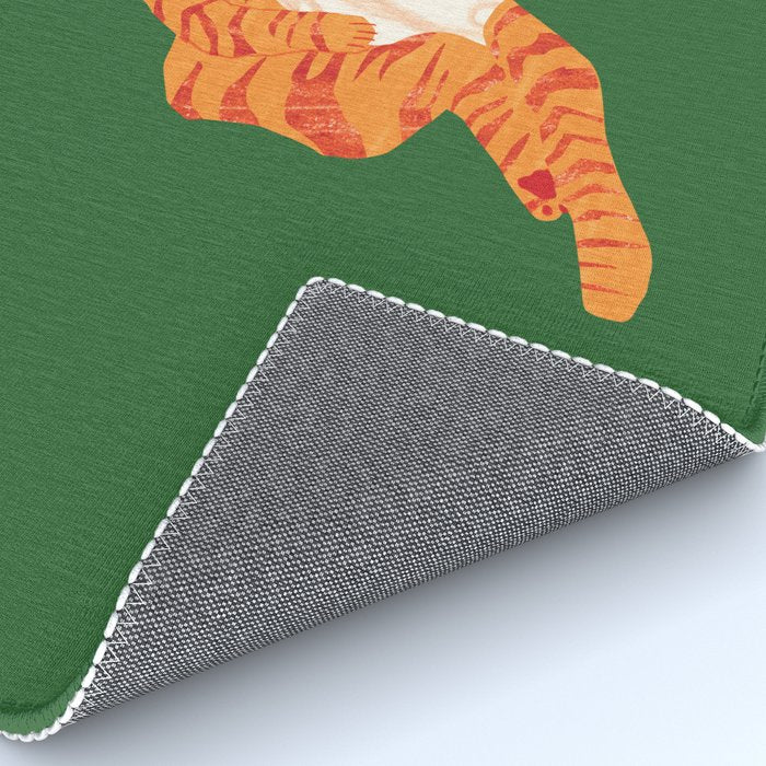 Chill Cat in Orange & Green Rug Gallery Image 4