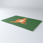 Chill Cat in Orange & Green Rug Gallery Image 3