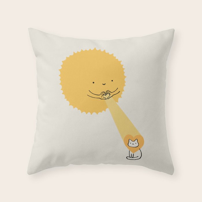 Love keeps the heart warm Throw Pillow Gallery Image 6