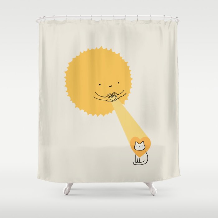 Love keeps the heart warm Shower Curtain Gallery Image 1
