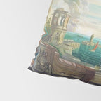 Capriccio of a Mediterranean Seaport Landscape No. 2 by Rex Whistler Pillow Sham Gallery Image 4
