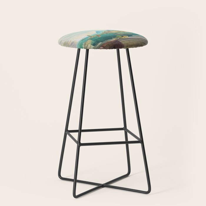Capriccio of a Mediterranean Seaport Landscape No. 2 by Rex Whistler Stool Gallery Image 1