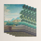 Capriccio of a Mediterranean Seaport Landscape No. 2 by Rex Whistler Wrapping Paper Gallery Image 3