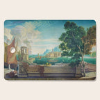 Capriccio of a Mediterranean Seaport Landscape No. 2 by Rex Whistler Cutting Board Gallery Image 1
