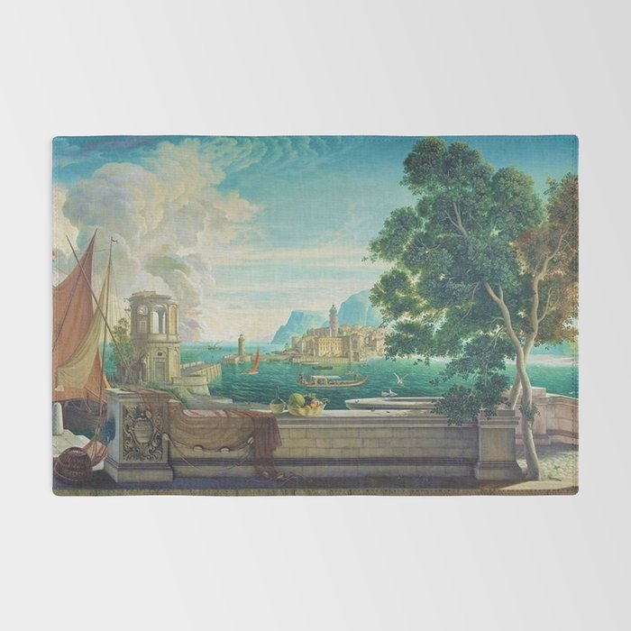 Capriccio of a Mediterranean Seaport Landscape No. 2 by Rex Whistler Rug Gallery Image 2