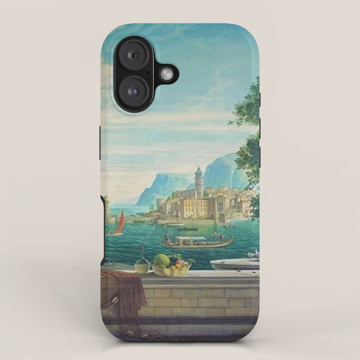 Capriccio of a Mediterranean Seaport Landscape No. 2 by Rex Whistler iPhone Case Gallery Image 1