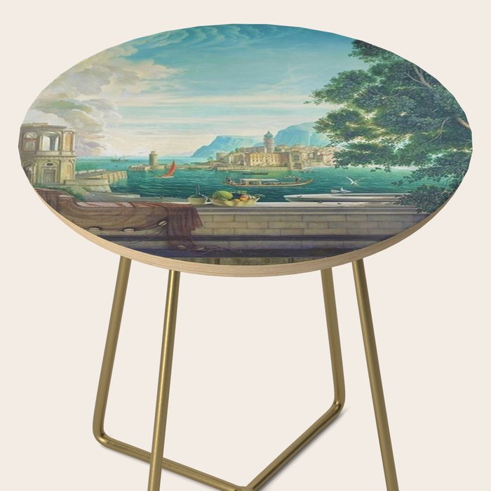 Capriccio of a Mediterranean Seaport Landscape No. 2 by Rex Whistler Side Table Gallery Image 2