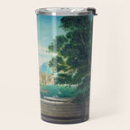 Capriccio of a Mediterranean Seaport Landscape No. 2 by Rex Whistler Travel Mug Gallery Image 2