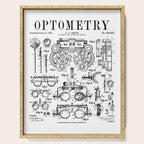 Optometrist Optometry Eye Doctor Tools Vintage Patent Print Serving Tray Gallery Image 1